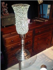 hot sale large silver trumpet wedding crystal centerpiece vase