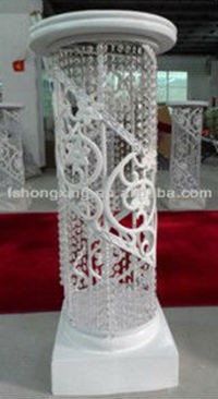 new design round white wedding pillars wedding walkway stand for wedding decor